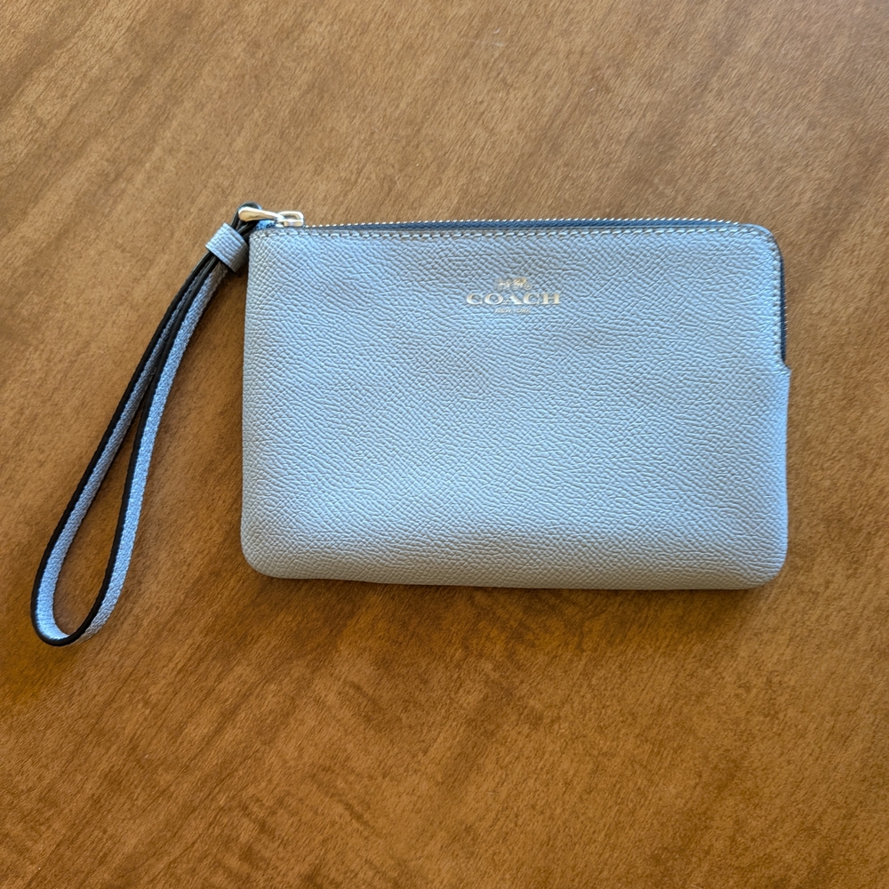 Coach Light Blue Wrist Wallet
